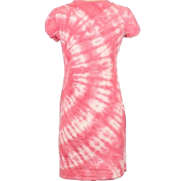 GAP Pocket T-Shirt Dress in Coral Pink Tie-Dye - Picture 6 of 8